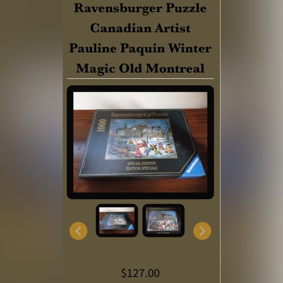 Winter Magic - Old Montreal puzzle - Picture 2 of 2